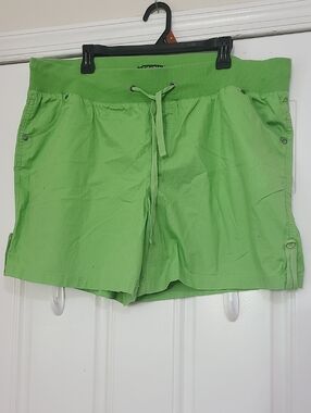 Roz & Ali Lime Green Drawstring Women’s Shorts